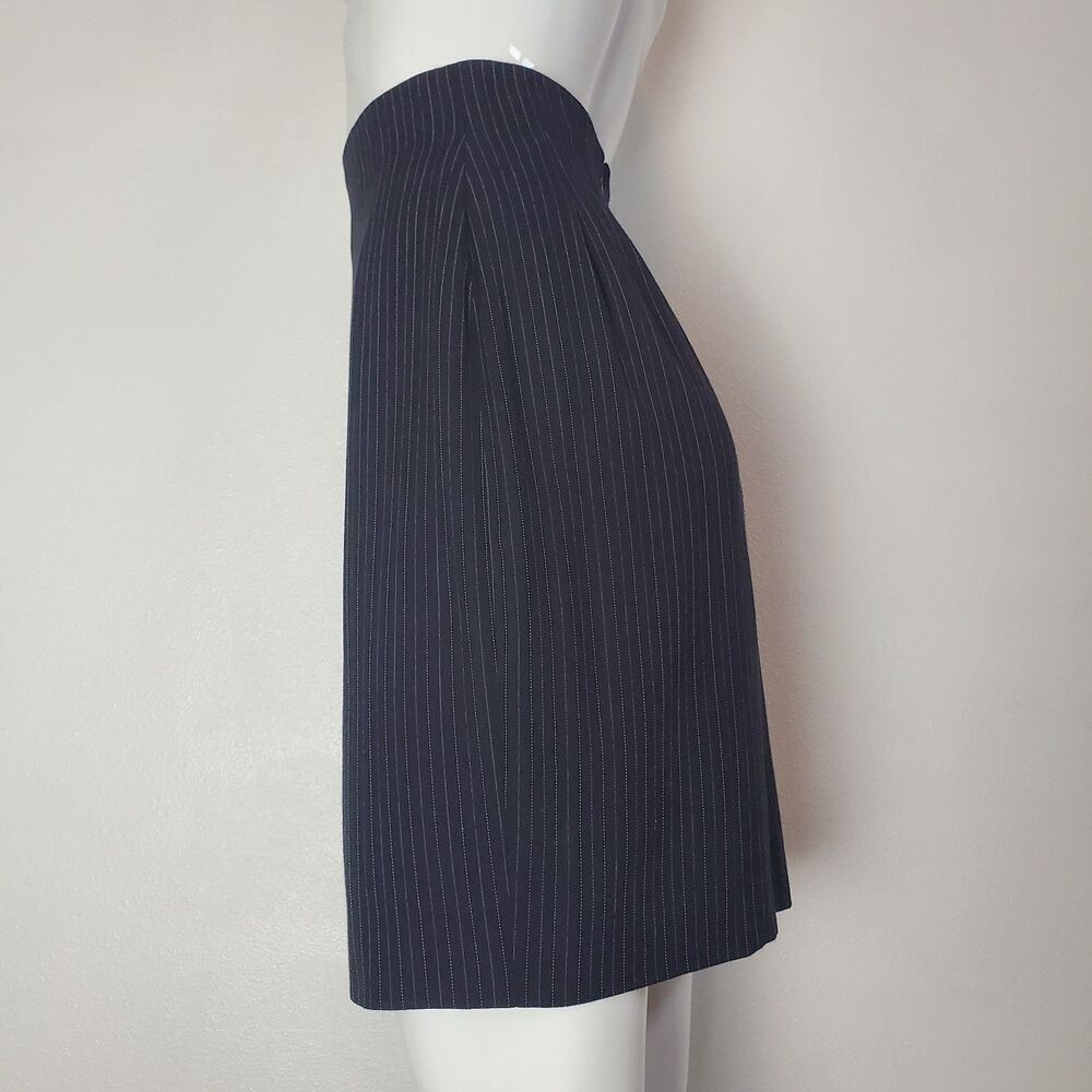 Vintage 90s Rina Rossi Black Pinstripe Mini Pencil Skirt